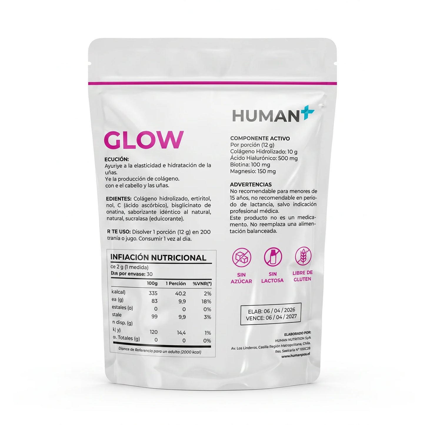 HUMAN GLOW 360GR COLÁGENO
