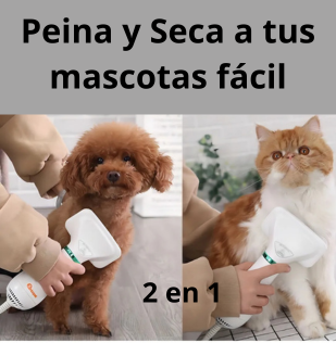 Cepillo y Secador  2 en 1 para tu Mascota