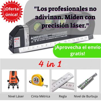Cinta Métrica Regla Nivel Láser