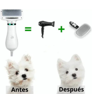 Cepillo y Secador  2 en 1 para tu Mascota